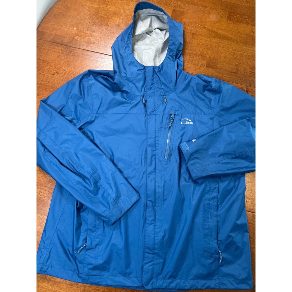L.L.Bean Rain Jacket Mens XXL Blue TEK 2.5L Waterproof Hooded Shell